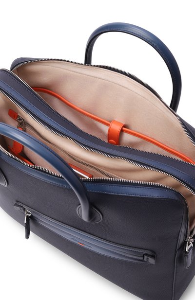 Портфель SANTONI темно-синего цвета по цене 265500 руб., арт. UIBGA2868BS-ACSU, фото 4 Портфель SANTONI, арт. UIBGA2868BS-ACSU, фото 4