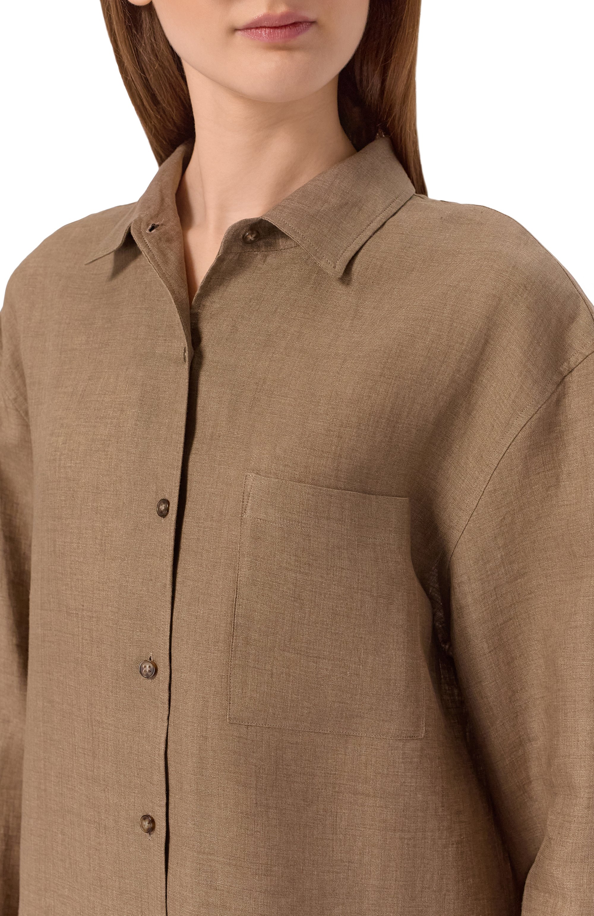 Льняная рубашка 12 STOREEZ, арт. 138504, фото 5