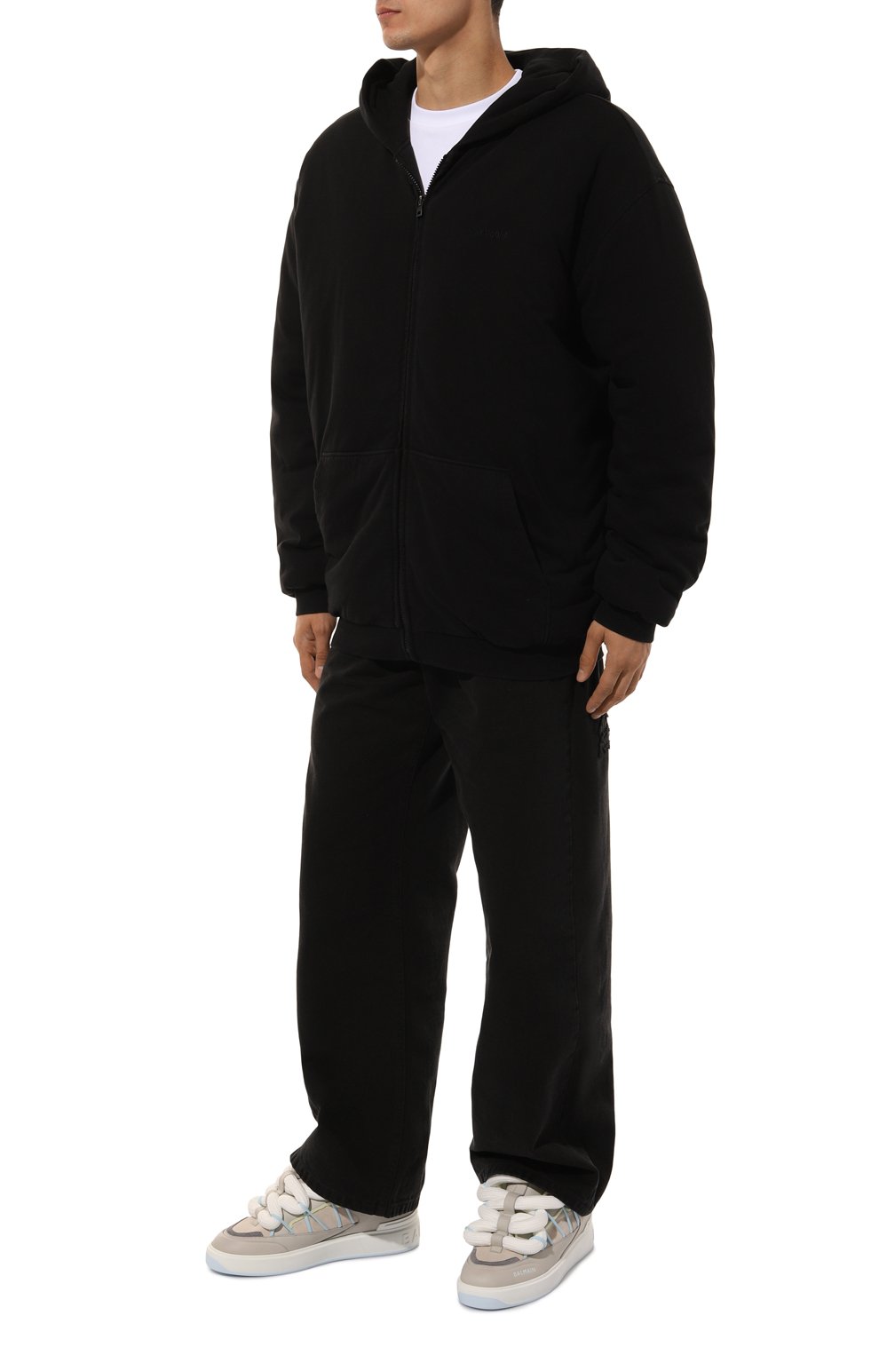 Кожаные кеды b-court BALMAIN, арт. DM1VI361/LGCT, фото 2