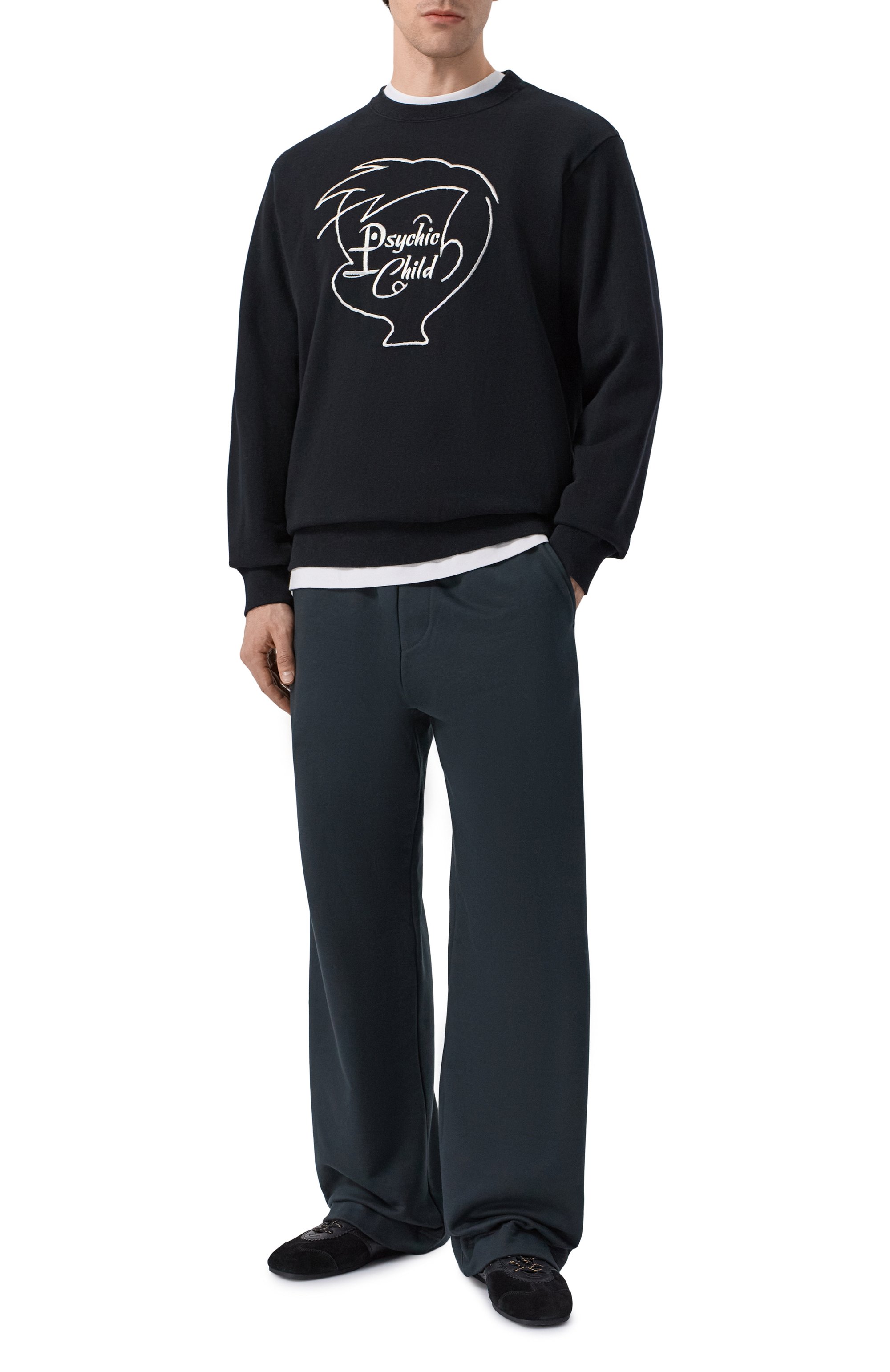 Хлопковый свитшот UNDERCOVER черного цвета по цене 33450 руб., арт. UC1F4891-3, фото 2 Хлопковый свитшот UNDERCOVER, арт. UC1F4891-3, фото 2