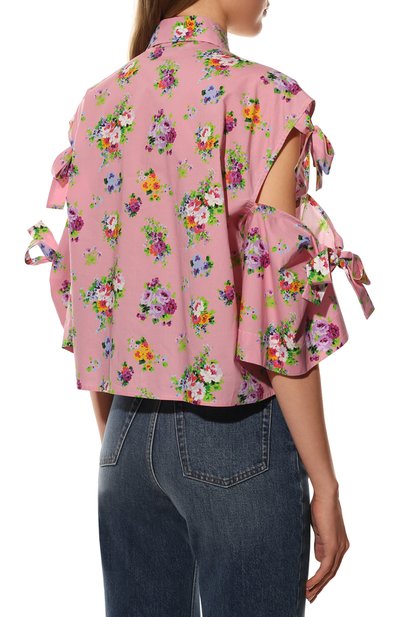 Хлопковая блузка MSGM, арт. 3241MDE04 227160, фото 4