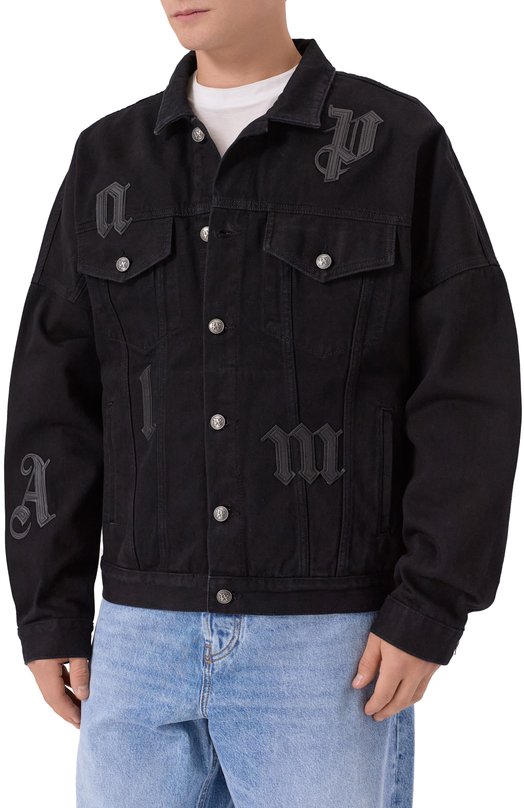 Джинсовая куртка Palm Angels PMYE006F25DEN001 Чёрный  PMYE006F25DEN001 Фото 3