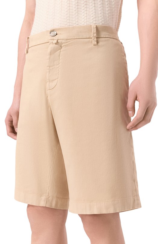 Шорты из хлопка и льна Jacob Cohen JUM_N0017 001 S4269 TR Бежевый  JUM_N0017 001 S4269 TR Фото 3