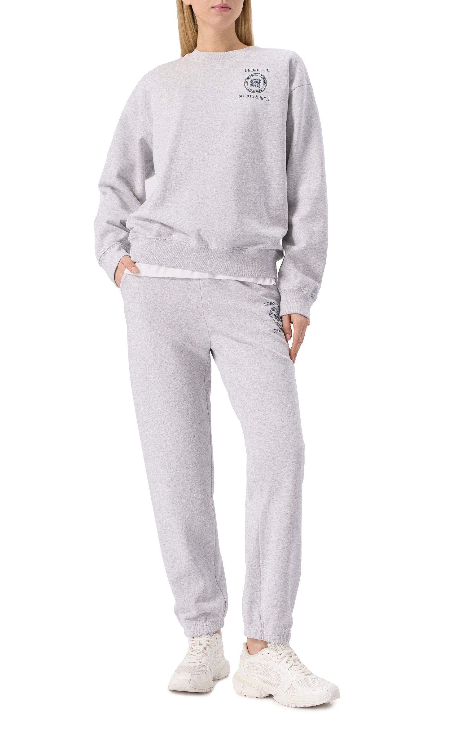 Хлопковые джоггеры sporty & rich x le bristol paris SPORTY AND RICH, арт. PA036517620GY03, фото 5