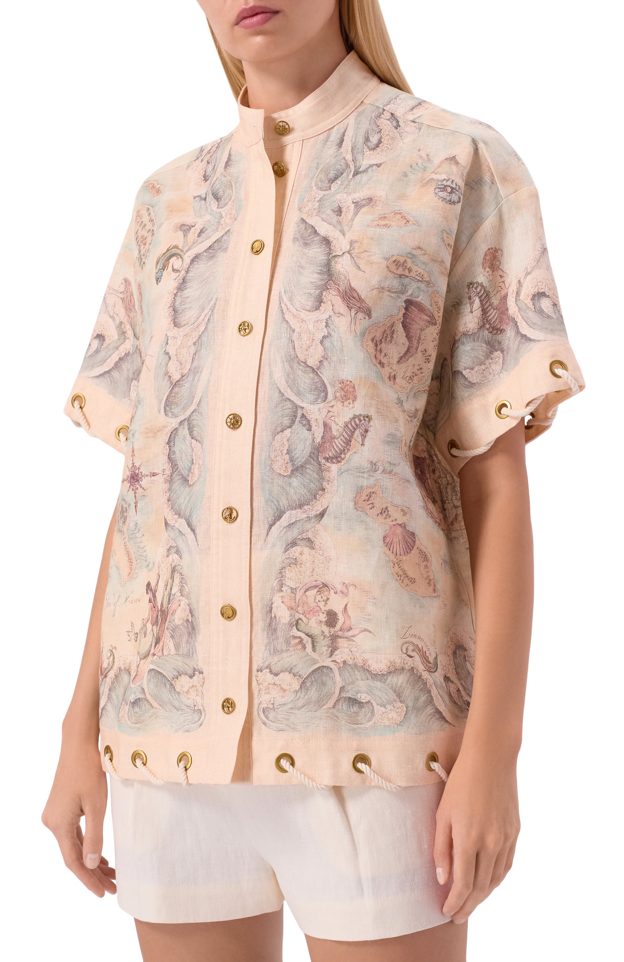 Льняная рубашка ZIMMERMANN, арт. 6558TC261, фото 3