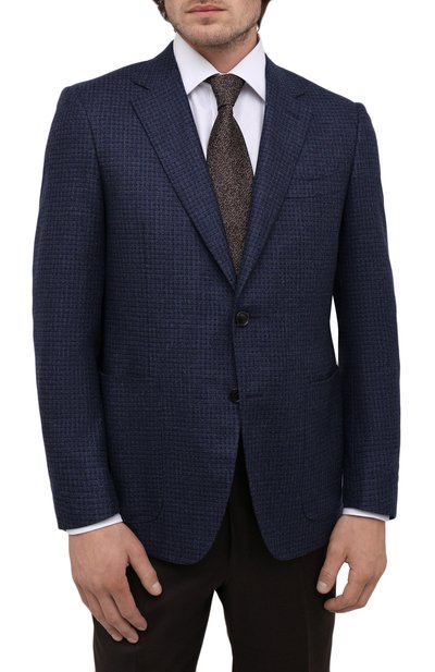 Шелковый галстук CANALI коричневого цвета по цене 14650 руб., арт. 70/HJ03247, фото 2 Шелковый галстук CANALI, арт. 70/HJ03247, фото 2