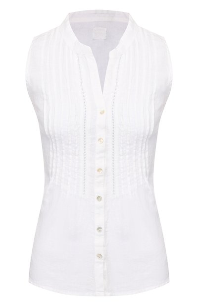 Женский льняной топ 120% LINO, арт. R0W19G1/B317/000