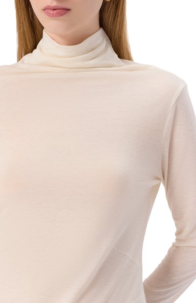 Водолазка из лиоцелла и шерсти BOSS кремового цвета по цене 15950 руб., арт. 50550639, фото 5 Водолазка из лиоцелла и шерсти BOSS, арт. 50550639, фото 5