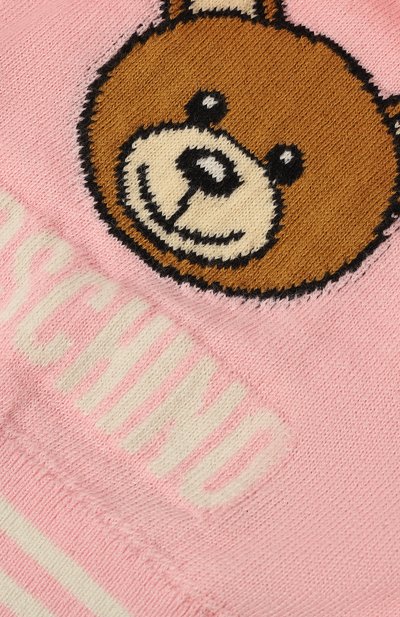 Шапка из хлопка и шерсти MOSCHINO светло-розового цвета по цене 7995 руб., арт. HUX02K/LHE43, фото 3 Шапка из хлопка и шерсти MOSCHINO, арт. HUX02K/LHE43, фото 3
