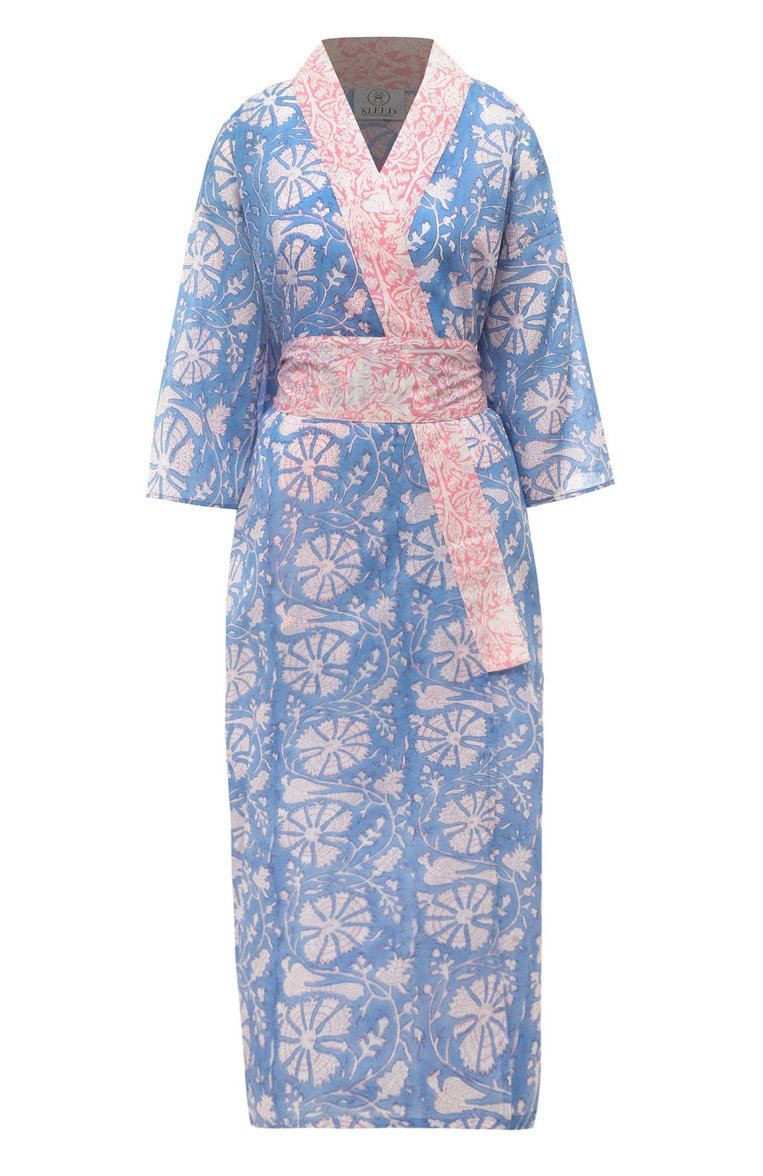 Хлопковое кимоно KLEED LOUNGEWEAR, арт. DEM0ISELLE LIGHT BLUE KIM0N0, фото 1