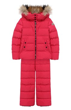 Детский комплект из куртки и комбинезона MONCLER ENFANT фуксия цвета, арт. D2-954-75325-15-57244/4-6A | Фото 1 (Материал внешний: Синтетический материал; Рукава: Длинные; Материал подклада: Синтетический материал; Девочки Кросс-КТ: Комбинезон-верхняя одежда; Ювелирные украшения: Назначено; Драгоценные камни: Проставлено; Материал сплава: Проставлено; Кросс-КТ: Зима)