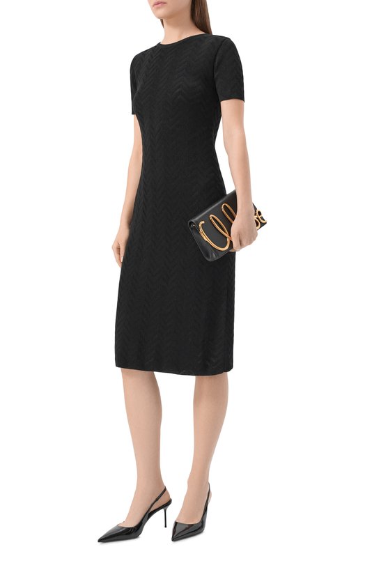 Платье из хлопка и вискозы Missoni DC26SG02/BK01H2 Чёрный  DC26SG02/BK01H2 Фото 2