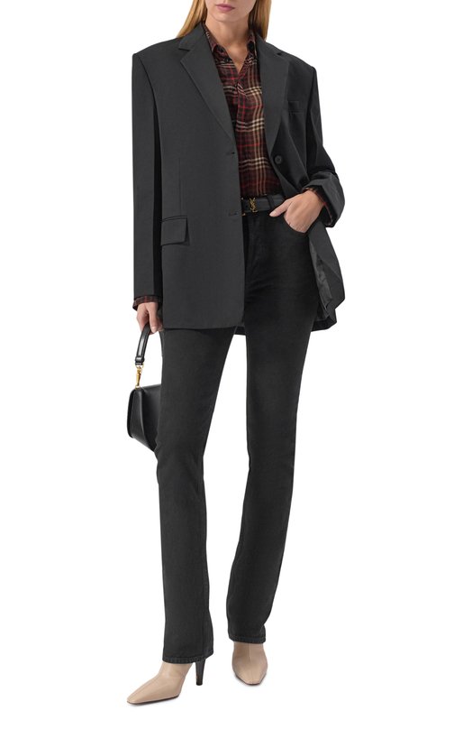 Кожаные ботильоны Jill 95 Saint Laurent 839843/AAE7L Кремовый  839843/AAE7L Фото 3