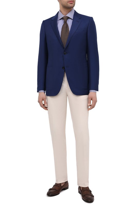Хлопковая сорочка Brioni RCA10N/P004T Синий  RCA10N/P004T Фото 2