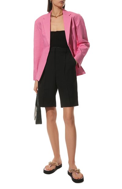 Кожаные шлепанцы VERSACE розового цвета по цене 69300 руб., арт. 1003336/DVT2P, фото 2 Кожаные шлепанцы VERSACE, арт. 1003336/DVT2P, фото 2