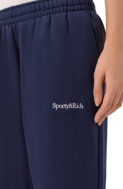 Хлопковые брюки SPORTY AND RICH, арт. PA08884300BL106, фото 5