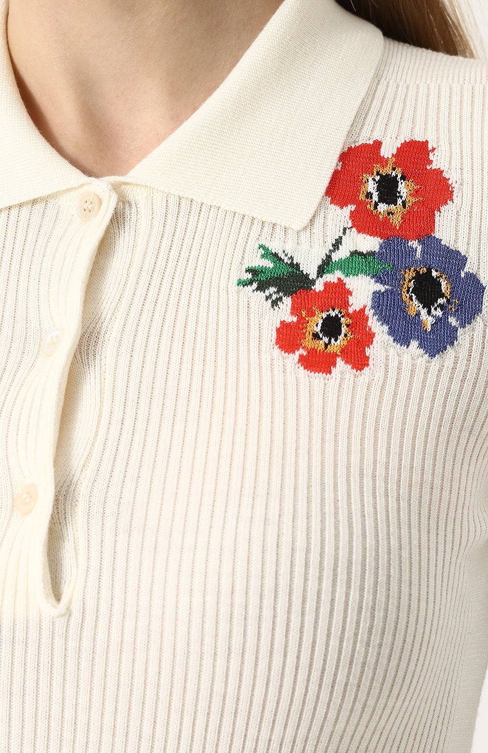 Вязаное поло из смеси шерсти и хлопка SONIA RYKIEL, арт. 19171802-FB, фото 5