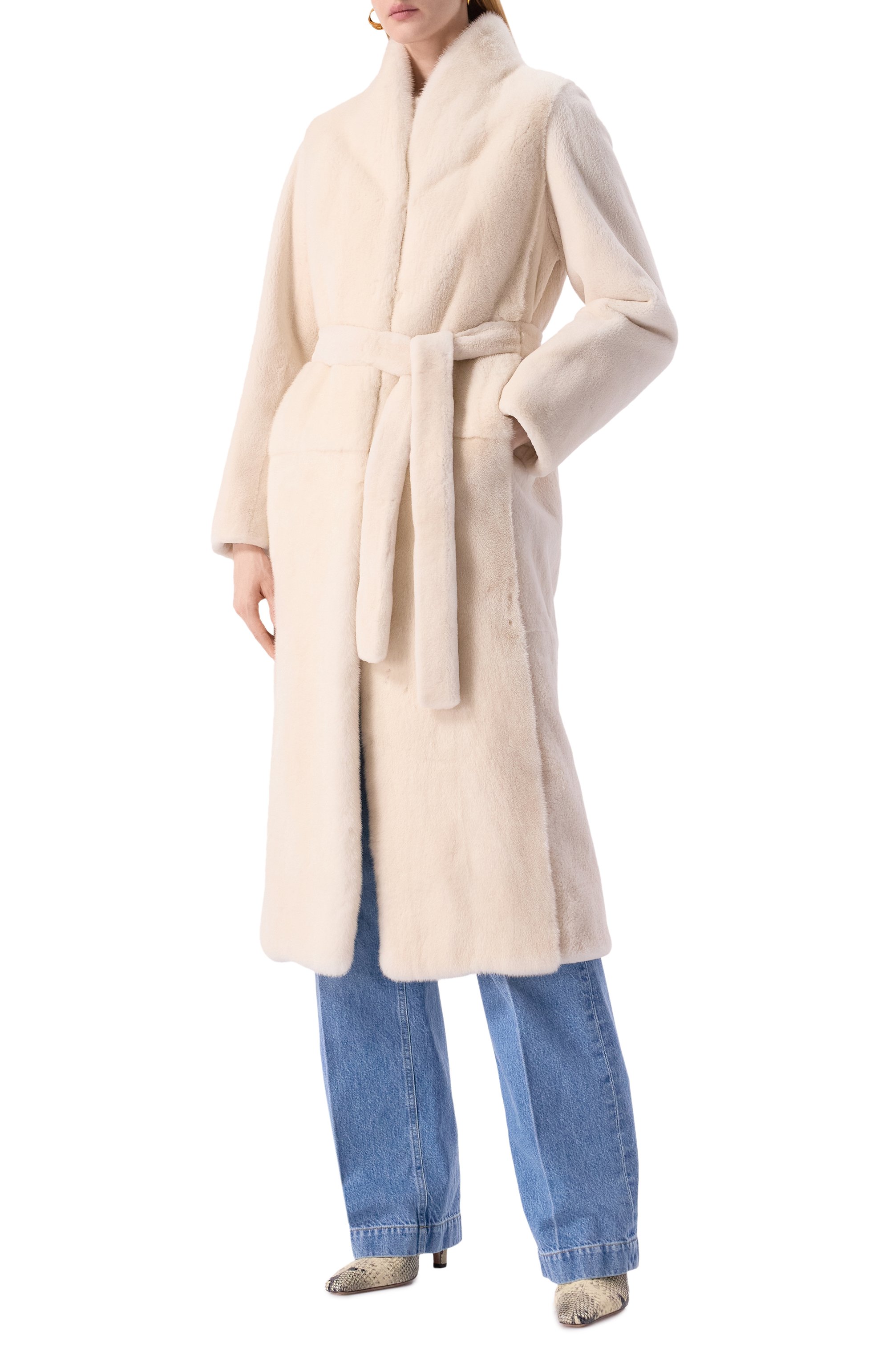 Шуба из норки YVES SALOMON, арт. 7WYM75720VLVR/PAVL0VA, фото 3