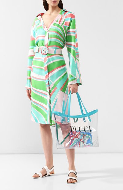 Сумка-тоут EMILIO PUCCI голубого цвета по цене 79950 руб., арт. 9HBC53/9H085, фото 2 Сумка-тоут EMILIO PUCCI, арт. 9HBC53/9H085, фото 2