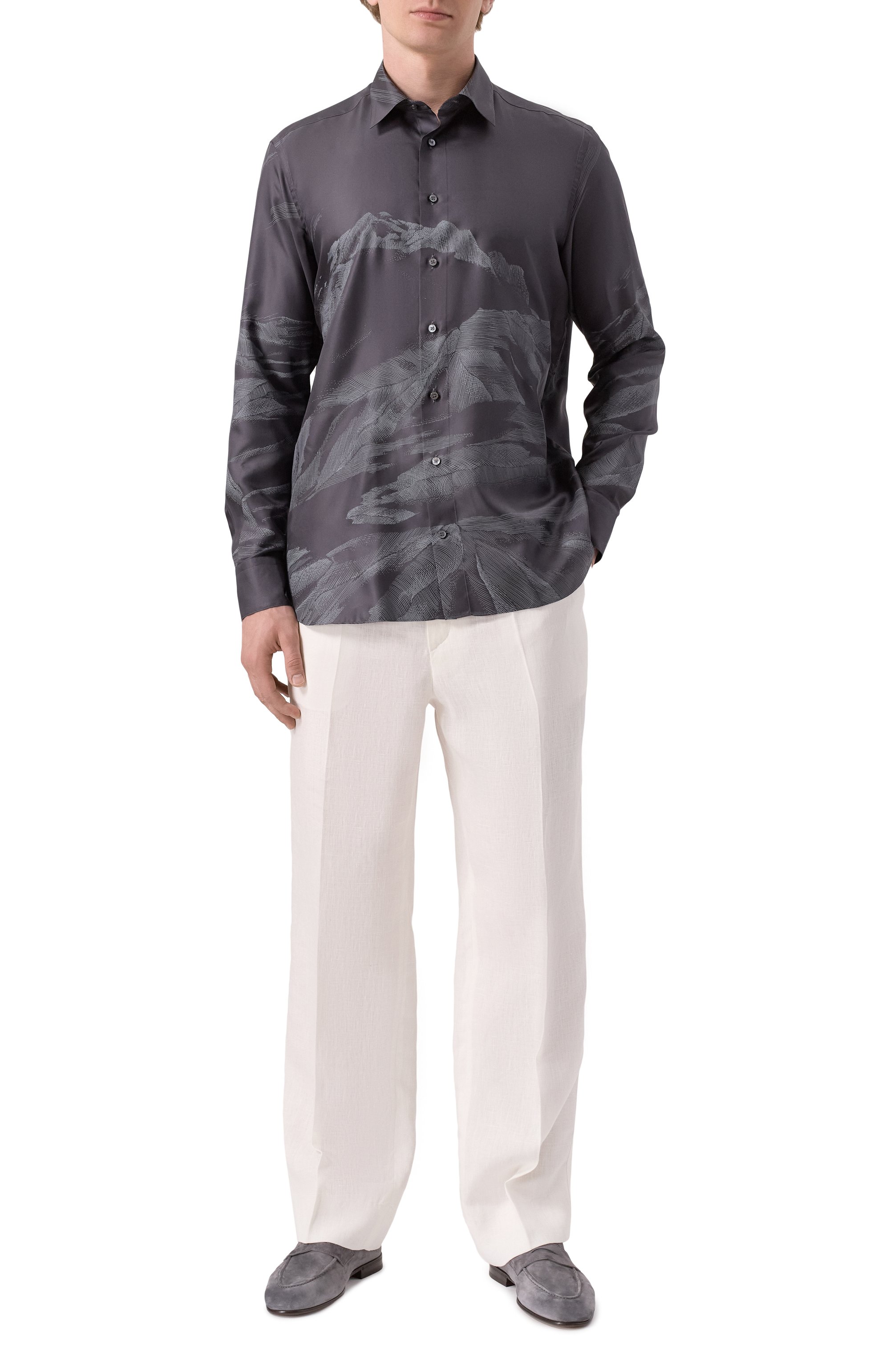 Шелковая рубашка ZILLI, арт. SP0I01M060024908F, фото 2