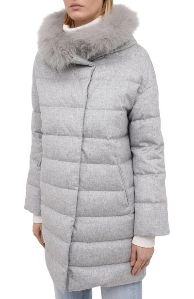 Пуховик HERNO серебряного цвета по цене 174000 руб., арт. PI1172D/38087, фото 3 Пуховик HERNO, арт. PI1172D/38087, фото 3