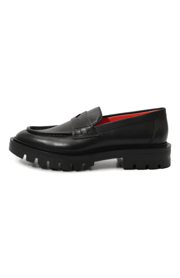Женские кожаные пенни-лоферы SANTONI черного цвета, арт. WUCU59020NERBLESR85 | Фото 4 (Подошва: Платформа; Материал внутренний: Натуральная кожа; Каблук высота: Низкий; Материал внешний: Натуральная кожа)