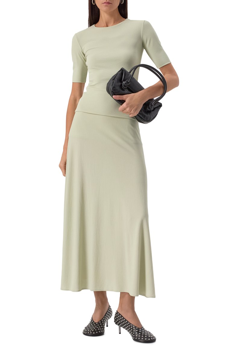 Женские кожаные туфли JIL SANDER черного цвета, арт. J15WL0053-P8173 | Фото 2 (Материал внешний: Натуральная кожа; Материал внутренний: Натуральная кожа; Подошва: Плоская; Каблук высота: Низкий; Каблук тип: Шпильк�а)