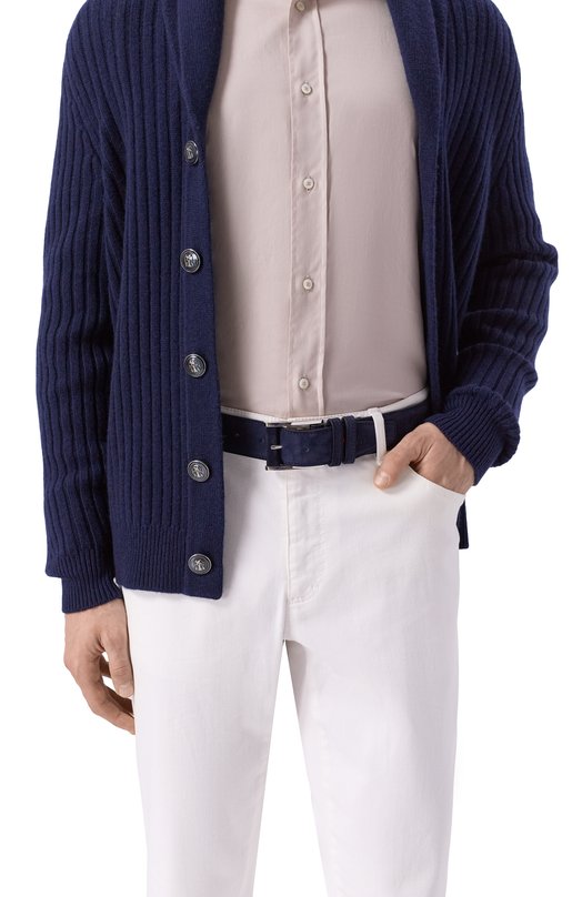 Замшевый ремень Kiton USC7140N0010801 Синий  USC7140N0010801 Фото 2