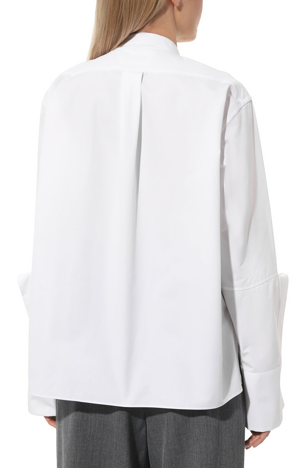 Хлопковая рубашка JIL SANDER белого цвета по цене 109500 руб., арт. J01DL0121/JTN330, фото 4 Хлопковая рубашка JIL SANDER, арт. J01DL0121/JTN330, фото 4