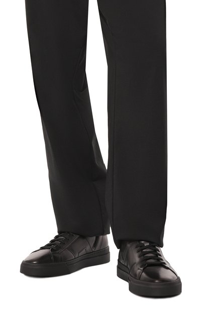 Кожаные кеды gloria SANTONI, арт. MBGT21932NE0PG0N, фото 3