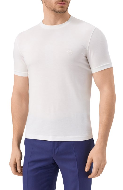 Футболка из вискозы Giorgio Armani 3GST52/SJP4Z Белый  3GST52/SJP4Z Фото 3