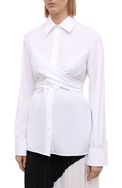 Хлопковая рубашка HELMUT LANG белого цвета по цене 39650 руб., арт. K10HW506, фото 3 Хлопковая рубашка HELMUT LANG, арт. K10HW506, фото 3