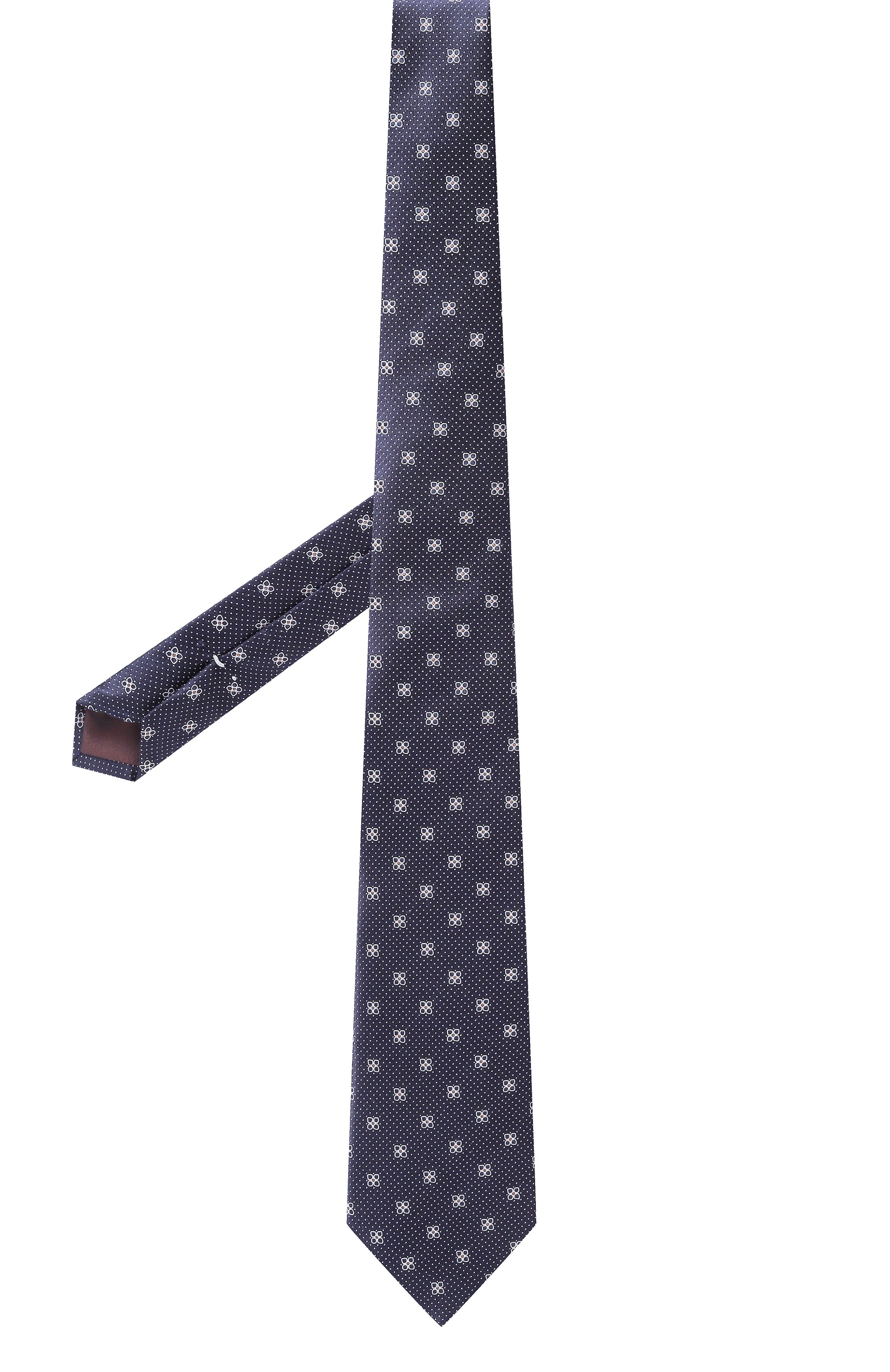 Шелковый галстук CANALI темно-синего цвета по цене 18500 руб., арт. 18/HJ04201, фото 3 Шелковый галстук CANALI, арт. 18/HJ04201, фото 3