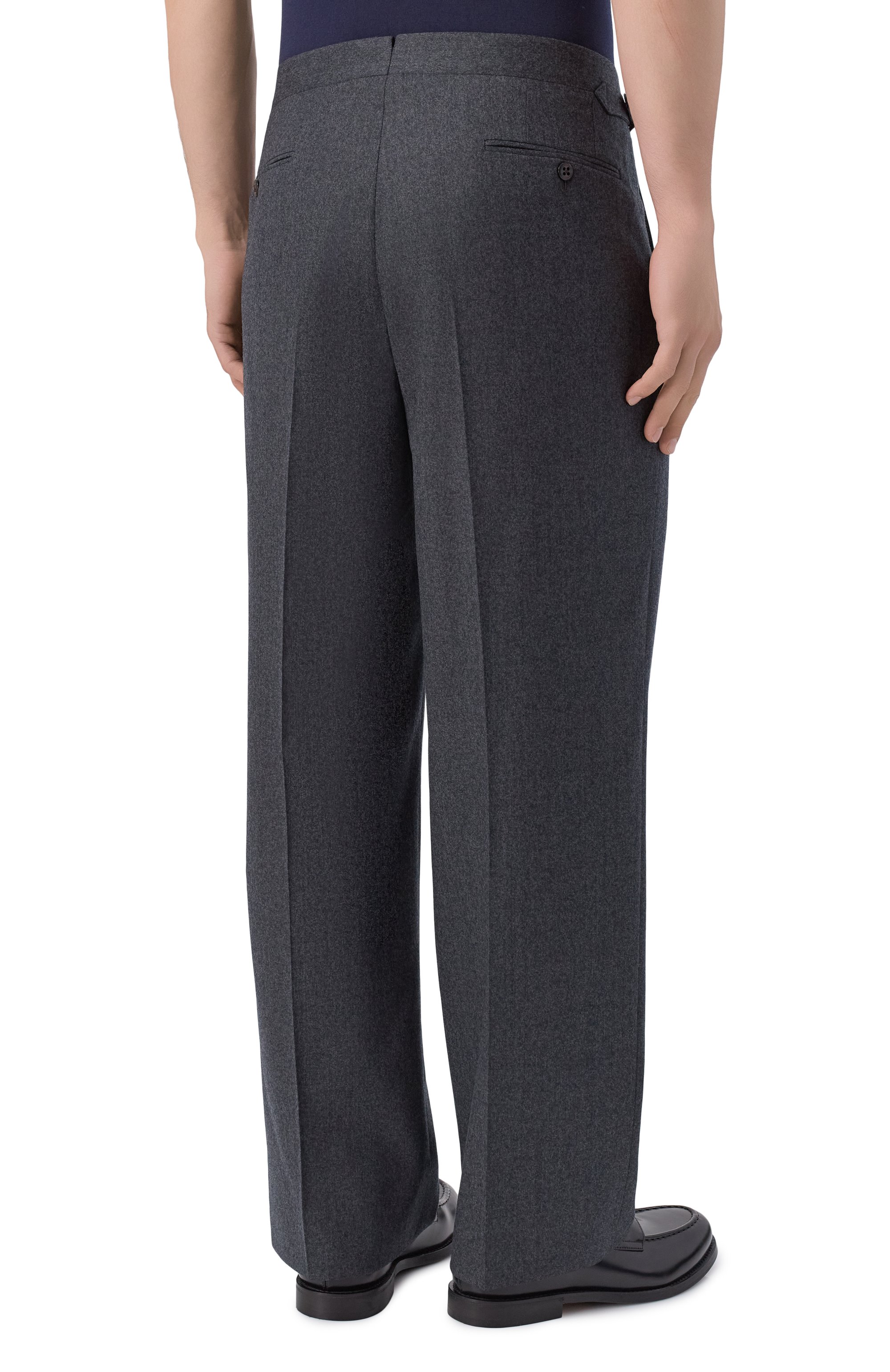 Шерстяные брюки CORNELIANI темно-серого цвета по цене 59950 руб., арт. 284L26/2A18111, фото 4 Шерстяные брюки CORNELIANI, арт. 284L26/2A18111, фото 4