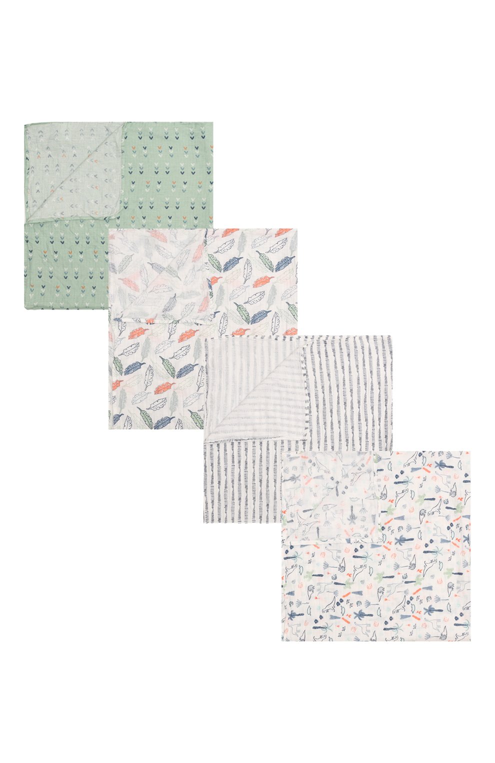 Комплект из четырех пеленок ADEN+ANAIS разноцветного цвета по цене 3960 руб., арт. ESWC40002, фото 1 Комплект из четырех пеленок ADEN+ANAIS, арт. ESWC40002, фото 1