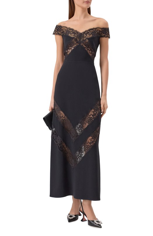 Кожаные туфли Begum Sling 70 Amina Muaddi BEGUM SLING 70/NAPPA Чёрный  BEGUM SLING 70/NAPPA Фото 3