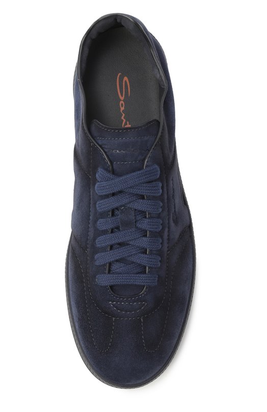 Замшевые кеды Santoni WBPG614150CATTYD Синий  WBPG614150CATTYD Фото 6