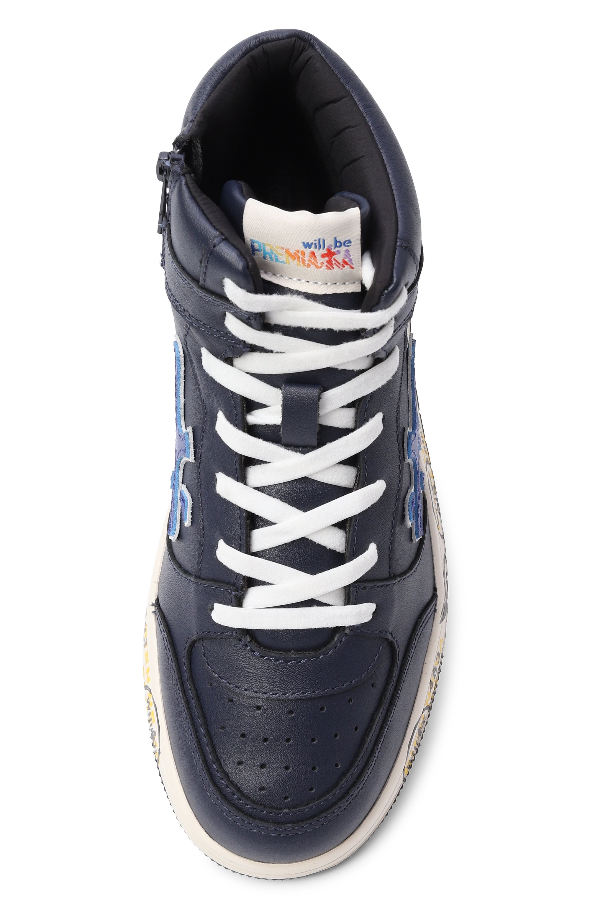 Кожаные кеды marc PREMIATA WILL BE темно-синего цвета по цене 26400 руб., арт. 32369504/MARC HI_001, фото 4 Кожаные кеды marc PREMIATA WILL BE, арт. 32369504/MARC HI_001, фото 4