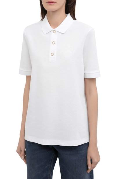 Хлопковое поло BURBERRY белого цвета по цене 56500 руб., арт. 8017153, фото 3 Хлопковое поло BURBERRY, арт. 8017153, фото 3