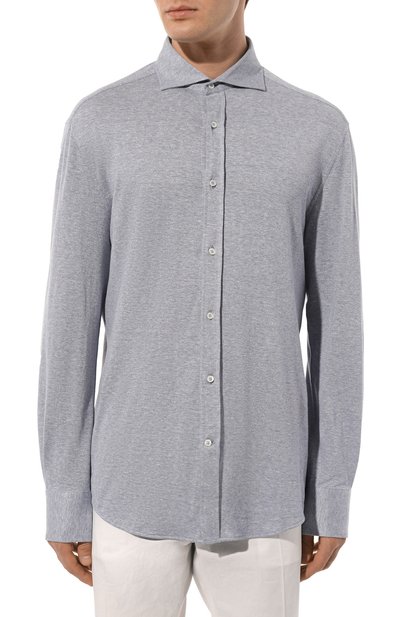 Рубашка изо льна и хлопка BRUNELLO CUCINELLI, арт. MW835B2269, фото 3