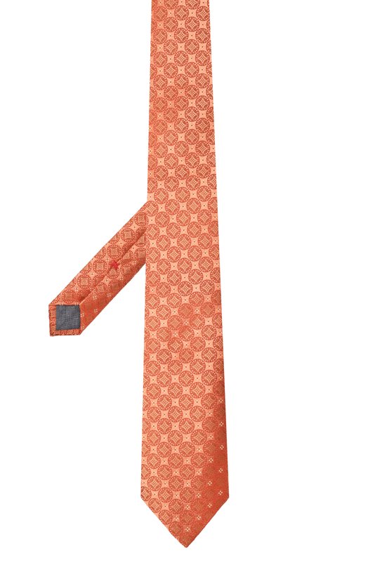 Шелковый галстук Brunello Cucinelli MR8360018 Оранжевый  MR8360018 Фото 3