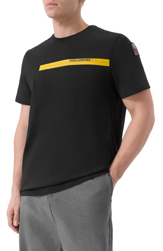Хлопковая футболка Parajumpers 25WMPMTSIT01 Чёрный  25WMPMTSIT01 Фото 3