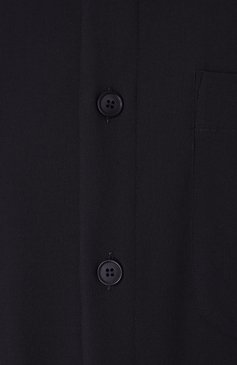 Мужская шерстяная рубашка GIORGIO ARMANI темно-синего цвета, арт. GM001429/TE10043 | Фото 6 (Материал сплава: Проставлено; Драгоценные камни: Проставлено; Материал внешний: Шерсть; Рукава: Длинные; Длина (для топов): Удлиненные; Случай: Повседневный; Принт: Однотонные; Стили: Кэжуэл; Манжеты: На пуговицах; Воротник: Кент)