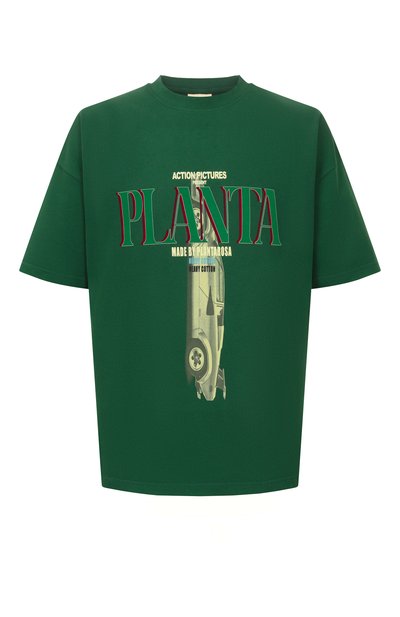 Женская хлопковая футболка PLANTA ROSA, арт. PR/T01/PITSTOP-NOIR/220VELVET