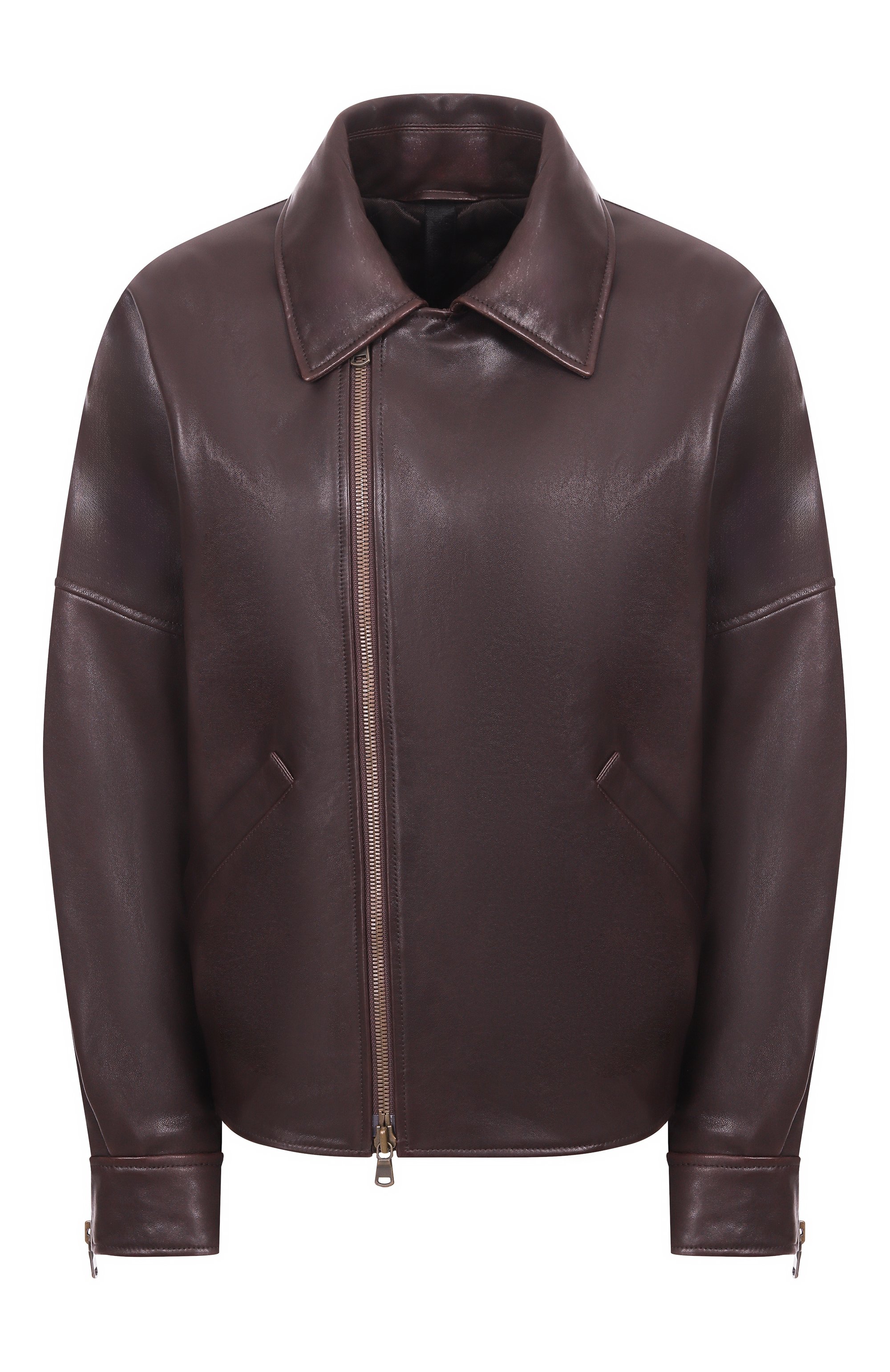 Кожаная куртка PETAR PETROV коричневого цвета по цене 428500 руб., арт. F25LJ2/NAPPA, фото 1 Кожаная куртка PETAR PETROV, арт. F25LJ2/NAPPA, фото 1