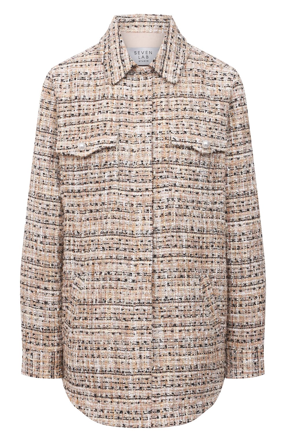 Жакет SEVEN LAB разноцветного цвета по цене 25200 руб., арт. JSP20 tw 1 beige, фото 1 Жакет SEVEN LAB, арт. JSP20 tw 1 beige, фото 1