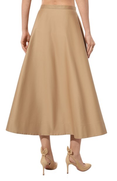 Хлопковая юбка VALENTINO бежевого цвета по цене 263500 руб., арт. 3B3RAA7271M, фото 4 Хлопковая юбка VALENTINO, арт. 3B3RAA7271M, фото 4