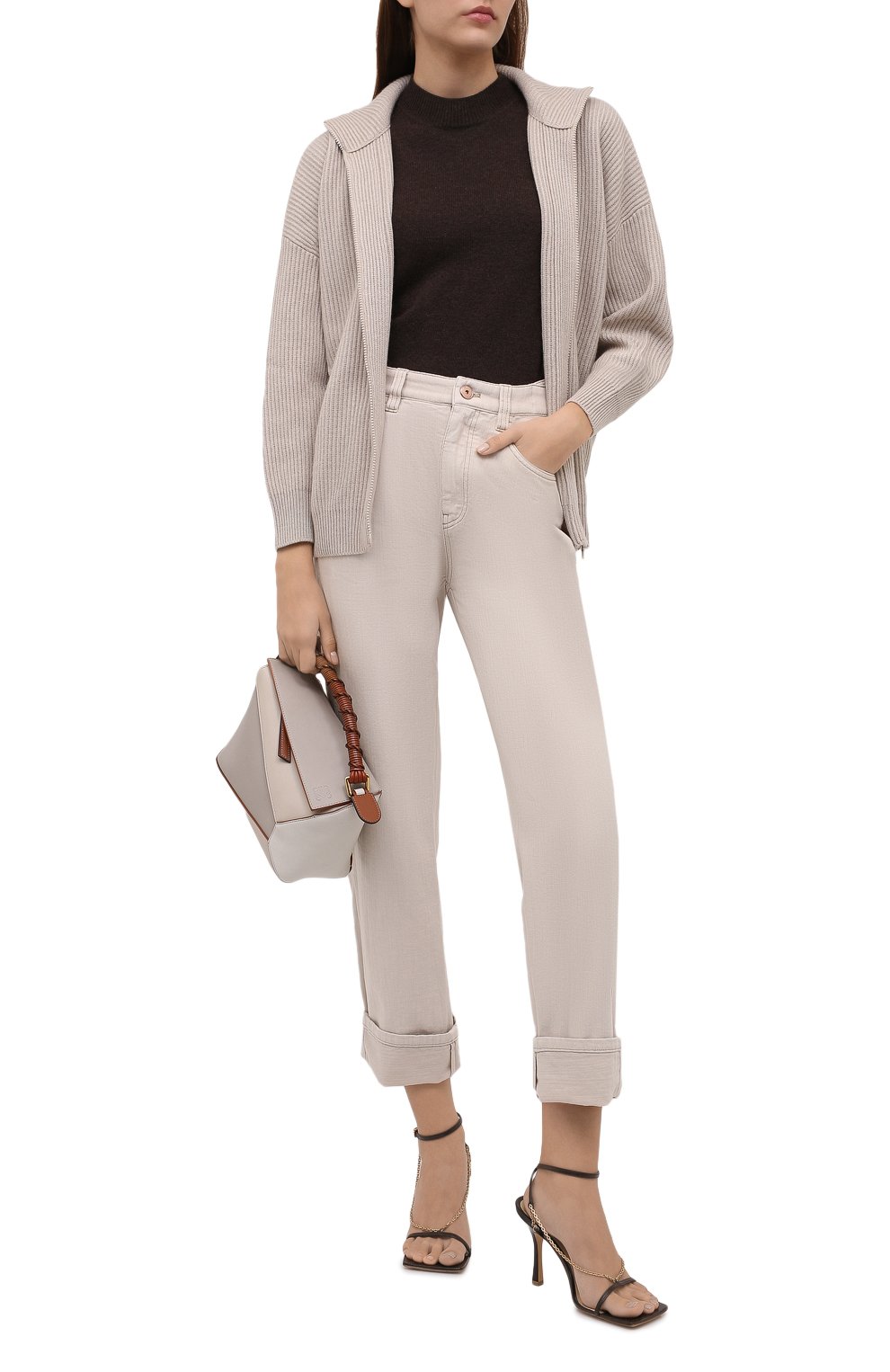 Кашемировый кардиган BRUNELLO CUCINELLI бежевого цвета по цене 442500 руб., арт. M12713906P, фото 2 Кашемировый кардиган BRUNELLO CUCINELLI, арт. M12713906P, фото 2
