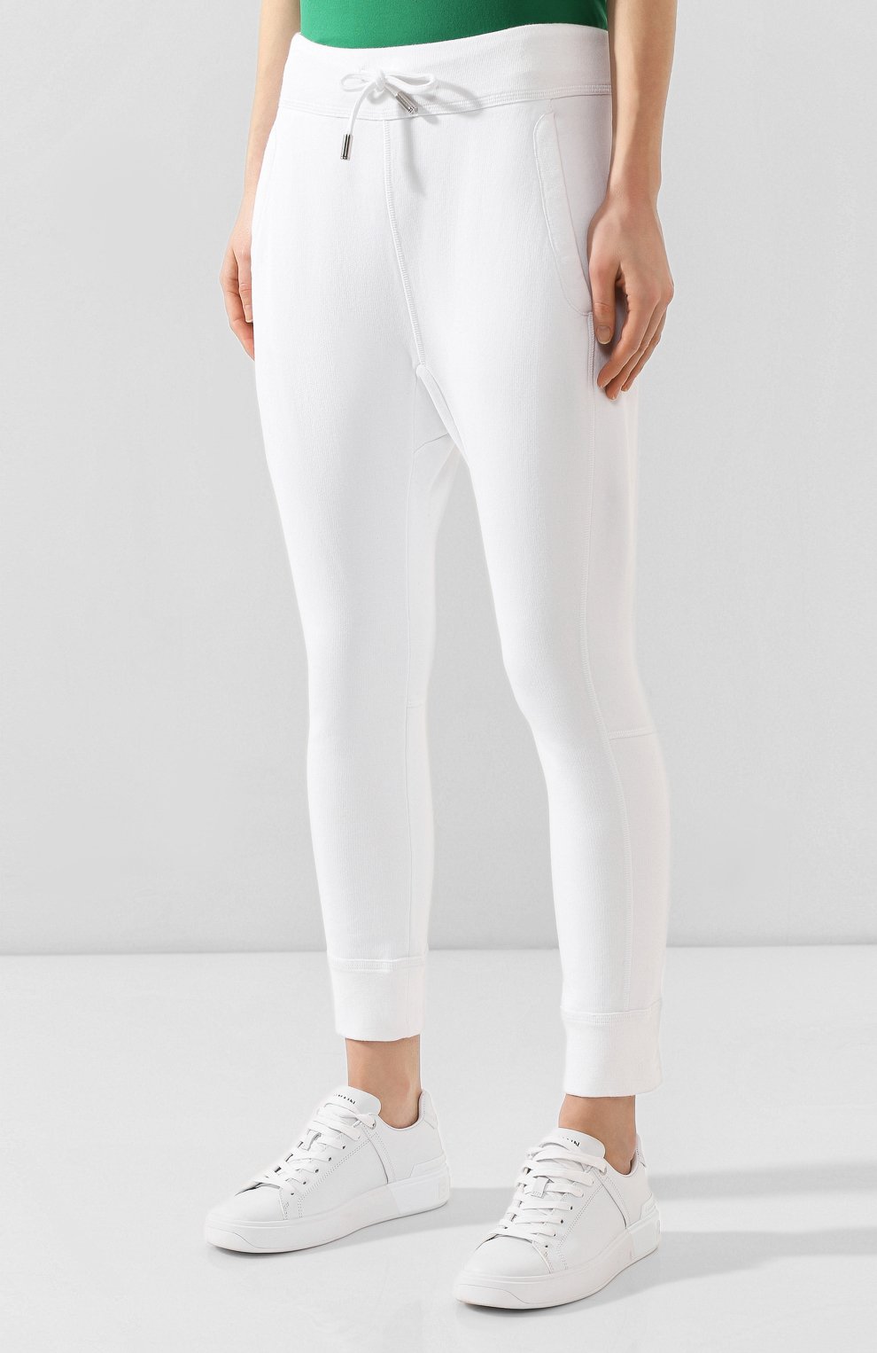 Хлопковые джоггеры DSQUARED2 белого цвета по цене 28300 руб., арт. S75KB0073/S25042, фото 3 Хлопковые джоггеры DSQUARED2, арт. S75KB0073/S25042, фото 3