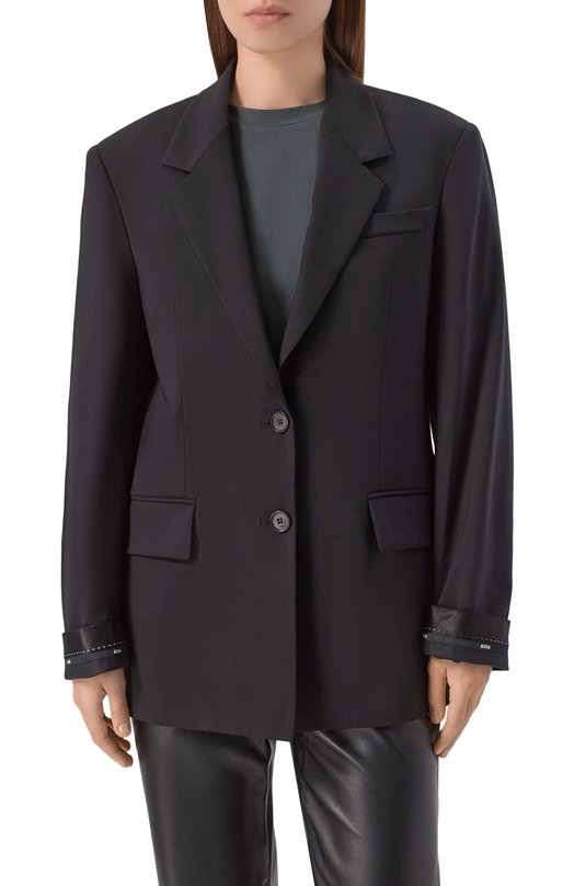 Шерстяной жакет MSGM 3941MDG09/257605 Чёрный  3941MDG09/257605 Фото 3